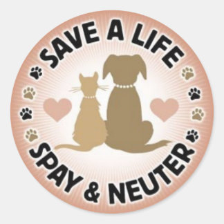 Spay and Neuter Your pets Runder Aufkleber