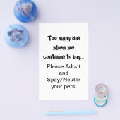 Spay Neuter Adoptier Flyer (Einzeln)