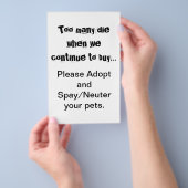 Spay Neuter Adoptier Flyer (Handgriff)