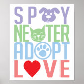 Spay Neuter Adoptiert Liebe 2 Poster (Vorne)