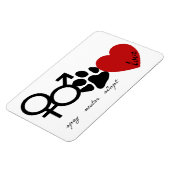 Spay-Neuter-Adoptiert-Liebe Magnet (Linke Seite)