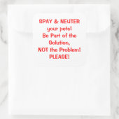 Spay Neuter Aufkleber (Tasche)