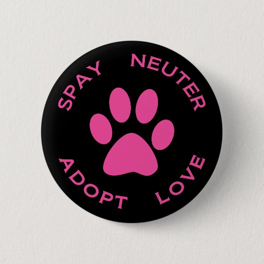 Spay Neutrum adoptieren Liebe Button (Vorderseite)