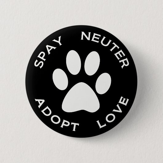 Spay Neutrum adoptieren Liebe Button (Vorderseite)