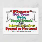 Spay oder Neuter Postkarte (Vorderseite)