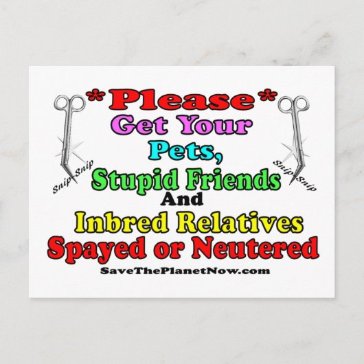 Spay oder Neuter Postkarte (Vorderseite)