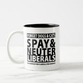 Spay u. neutralisieren Sie Liberale Zweifarbige Tasse (Links)