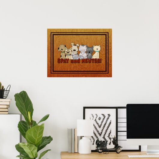 Spay und Neuter Ihre Haustiere Poster (Heimbüro)