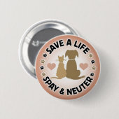 spay und neutralisieren Sie Ihre Haustiere Button (Vorne & Hinten)