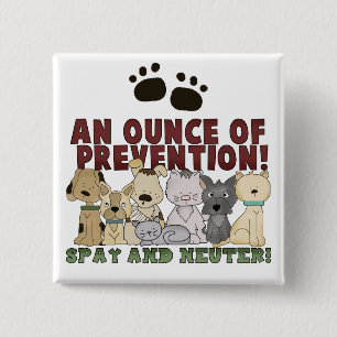 Spay und neutralisieren Sie Ihren Haustier-Knopf Button