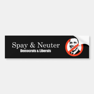 Spay und neutralisieren Sie Liberal-Autoaufkleber Autoaufkleber