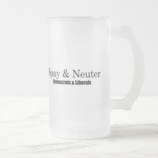 Spay und neutralisieren Sie Liberale Mattglas Bierglas (Rechts)