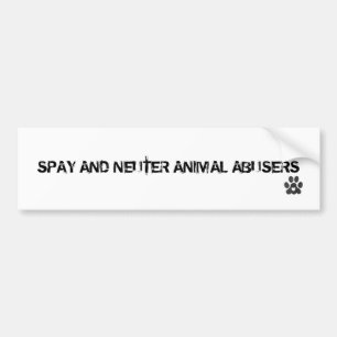 SPAY UND NEUTRALISIEREN SIE TIERverführer Autoaufkleber