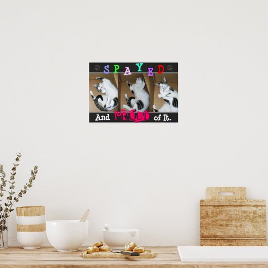 Spayed und stolz darauf poster (Küche)