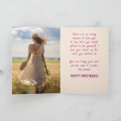 SPAZIEREN IN DER FELDAUGHTER-GEBURTSKARTE DANKESKARTE (Innenseite)