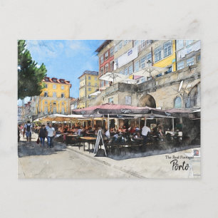 Spazieren in Porto-Portugal Postkarte