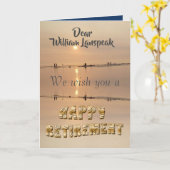 Spazieren Sie auf der Beach Happy Retirement Karte (Gelbe Blume)