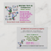 Spazieren Sie auf der wilden Seite des THRIFT-SEND Visitenkarte (Vorne/Hinten)