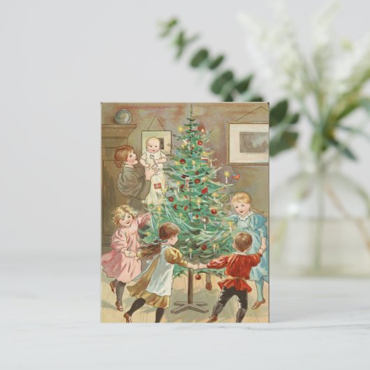 Spazieren Sie durch den Weihnachtsbaum von Jenny N Postkarte (Stehend Vorderseite)