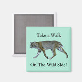 Spazieren Sie durch die wilde Bobcat. Magnet (Vorderseite/Rückseite)
