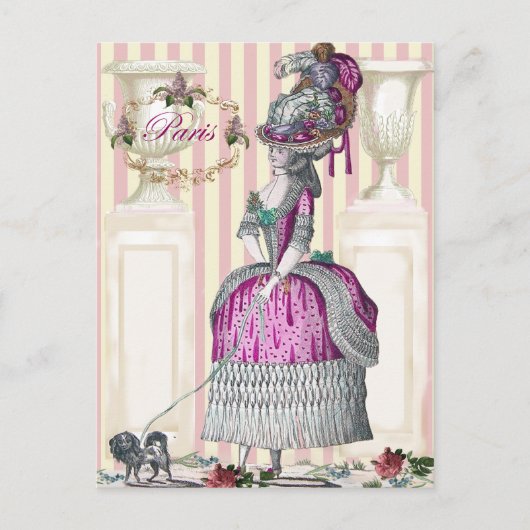 Spazieren Sie entlang der Champs-Élysées Postkarte (Vorderseite)