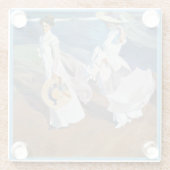 Spazieren Sie entlang der Küste, Joaquín Sorolla Glasuntersetzer (Rückseite)