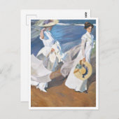 Spazieren Sie entlang der Küste, Joaquín Sorolla Postkarte (Vorne/Hinten)