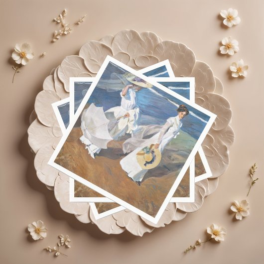 Spazieren Sie entlang der Küste, Joaquín Sorolla Serviette