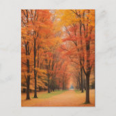Spazieren Sie in einem Park farbenfrohe Autumns ve Postkarte (Vorderseite)