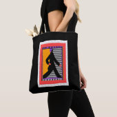 Spazierende Frau Schwarz Tasche (Von Nahem)