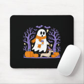 Spazierender Geist-Dackel Lustige Gruselsaison Mousepad (Mit Mouse)