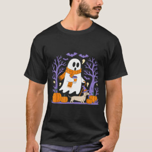 Spazierender Geist-Dackel Lustige Gruselsaison T-Shirt