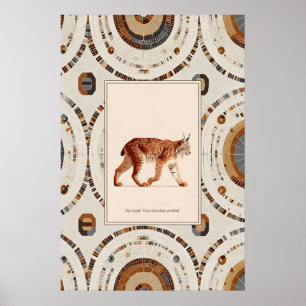 Spazierender Luchs Poster Druck Neutral Wildlife W