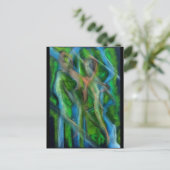 Spaziergang am Fluss Postkarte (Stehend Vorderseite)