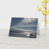 Spaziergang am Strand des Ozeans Karte (Gelbe Blume)