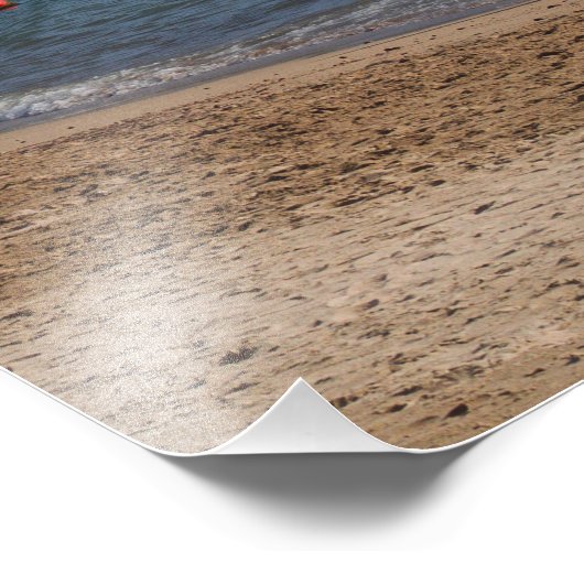 Spaziergang am Strand Fotodruck (Ecke)