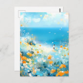 Spaziergang am Strand Postkarte (Vorne/Hinten)