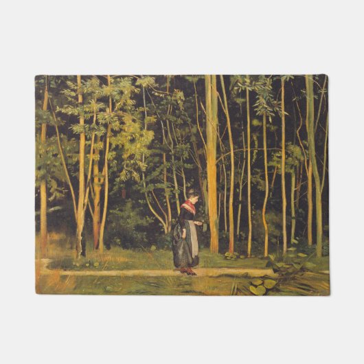 Spaziergang am Waldrand (von Ferdinand Hodler) Fußmatte (Vorderseite)