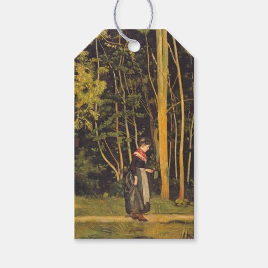 Spaziergang am Waldrand (von Ferdinand Hodler) Geschenkanhänger (Vorderseite)