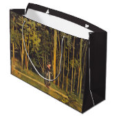 Spaziergang am Waldrand (von Ferdinand Hodler) Große Geschenktüte (Rückseite Schrägansicht)