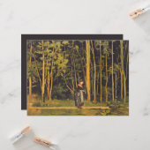 Spaziergang am Waldrand (von Ferdinand Hodler) Karte (Vorderseite/Rückseite Beispiel)