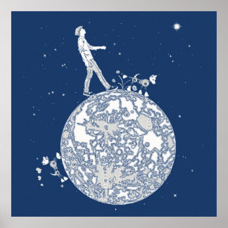 Spaziergang auf dem Mond Poster