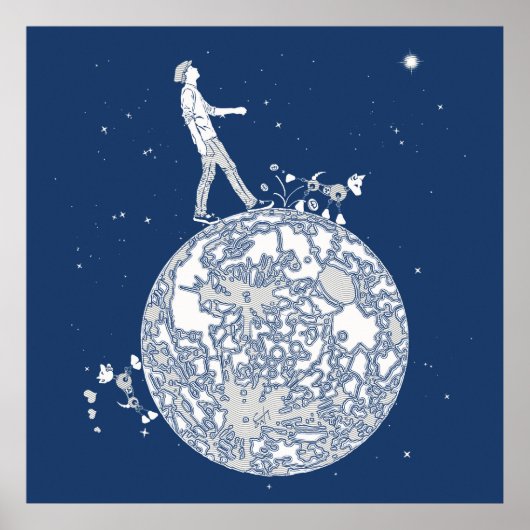 Spaziergang auf dem Mond Poster (Vorne)