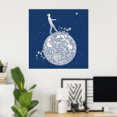 Spaziergang auf dem Mond Poster (Heimbüro)