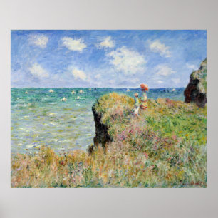 Spaziergang auf der Klippe von Pourville - Claude Poster