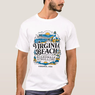 Spaziergang auf der Strandpromenade von Virginia B T-Shirt