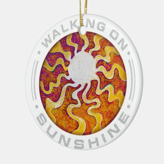 Spaziergang auf Sonnenschein Keramik Ornament (Links)