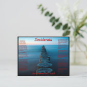 Spaziergang Desiderata zum Meer mit Pillionen Postkarte (Stehend Vorderseite)