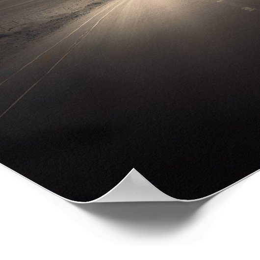 Spaziergang durch das einsame Straßenplakat Poster (Ecke)