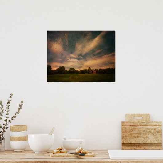 Spaziergang durch den Bauernhof Poster (Küche)